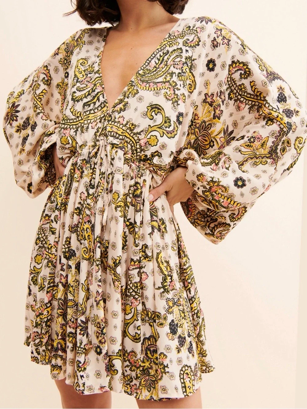 Free People Printed Arzel Mini Dress S